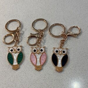 Owl Keychain Set with Gold Accents winners pic of color